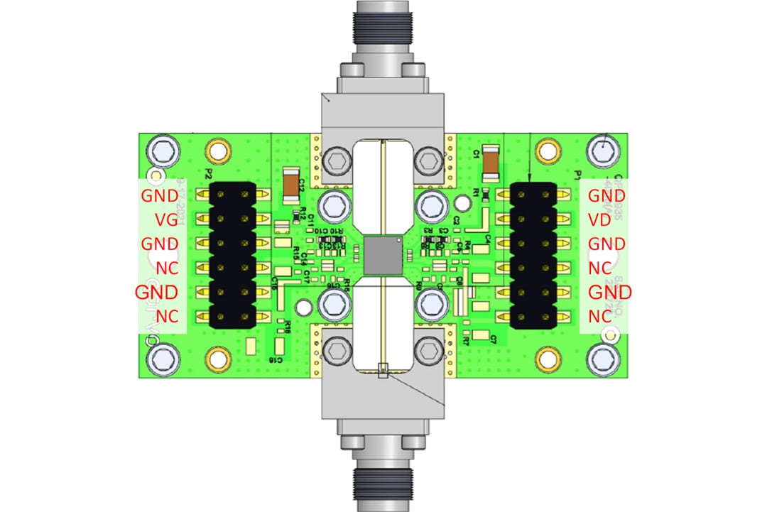 機械図面 - Qorvo QPA2935EVB評価ボード